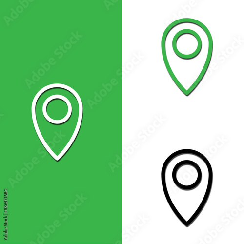 Location pin, map [illustration] 