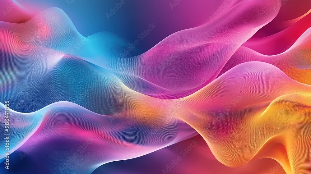 Obraz premium Modern gradient mesh background with vivid color transitions and smooth flow