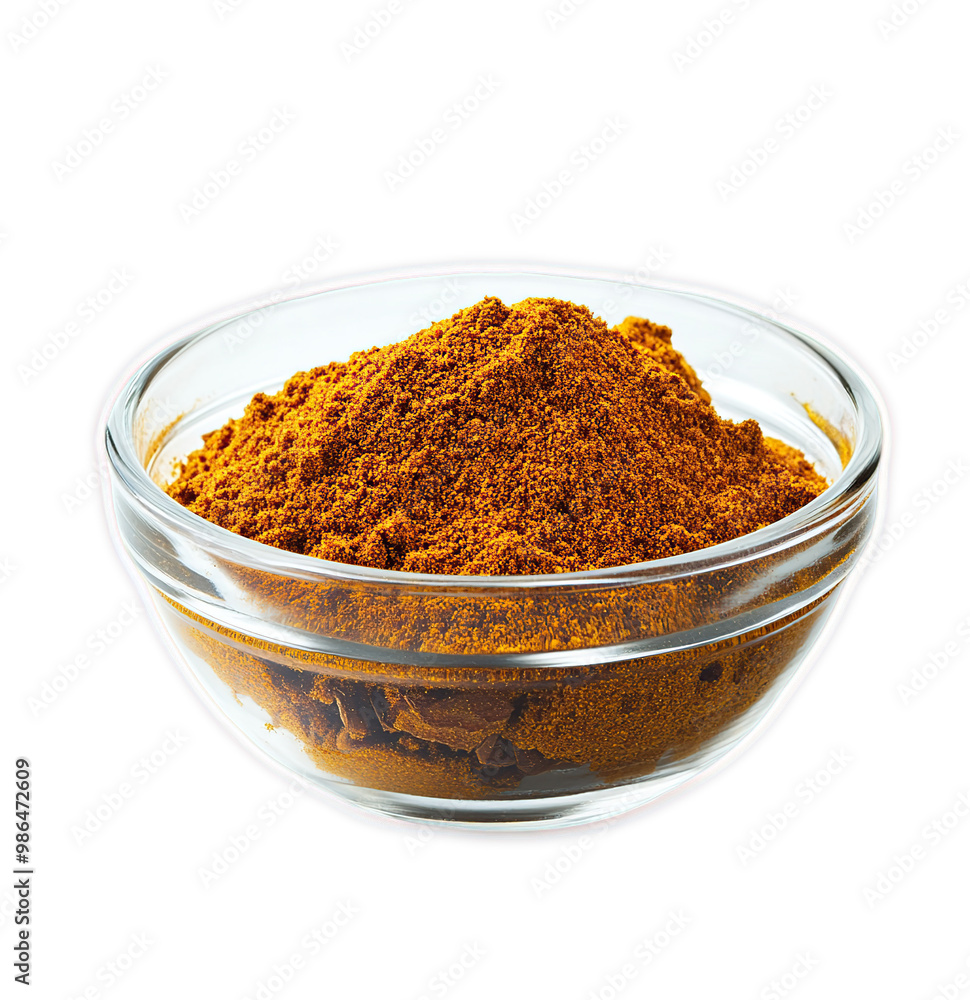 Aromatic Ground Turmeric in a Glass Bowl Aromatic Ground Turmeric in a Glass Bowl