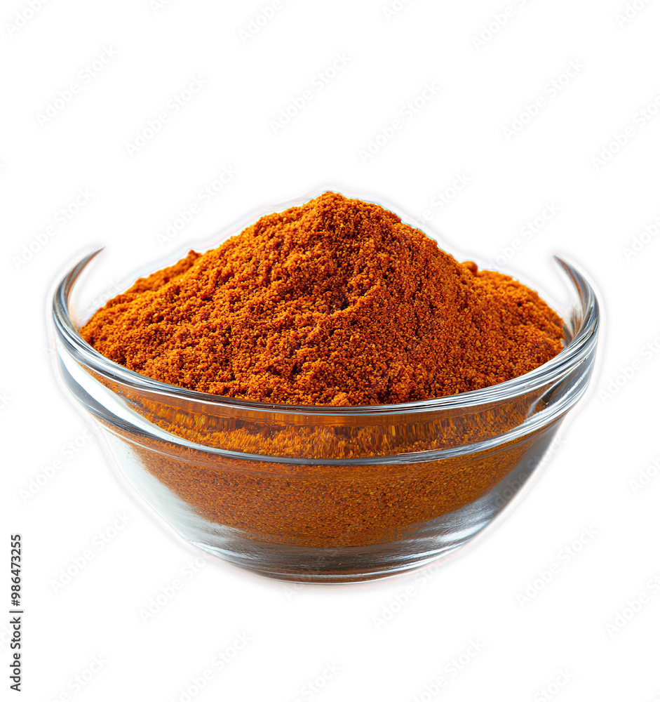 Vibrant Turmeric Powder in Glass Bowl Vibrant Turmeric Powder in Glass Bowl