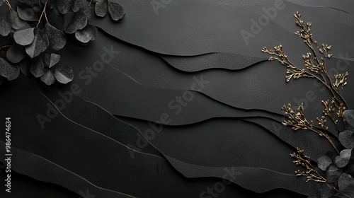 Modern black luxury background with high-end design and rich finishes