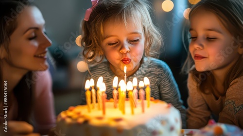 Celebrating a Birthday with Joyful Kids and Cake