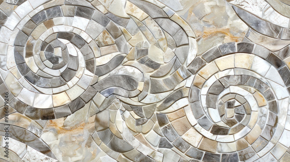 Abstract Stone Mosaic Pattern