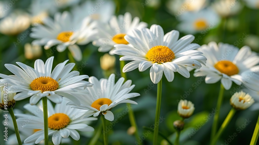 Beautiful Field of White Daisies in Bloom Beautiful Field of White Daisies in Bloom