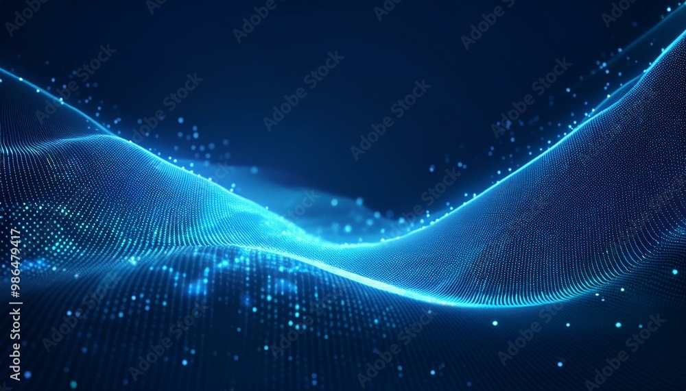 Abstract blue digital wave background with glowing particles. Perfect for technology, data, and futuristic concepts. Abstract blue digital wave background with glowing particles. Perfect for technology, data, and futuristic concepts.
