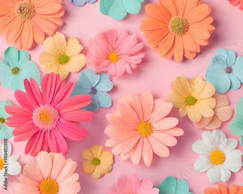 Cute pastel flowers.