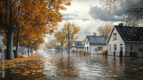 Autumn floods can be quite severe due to the combination of heavy rains and the potential for melting snow. Flooding of houses often results from several factors