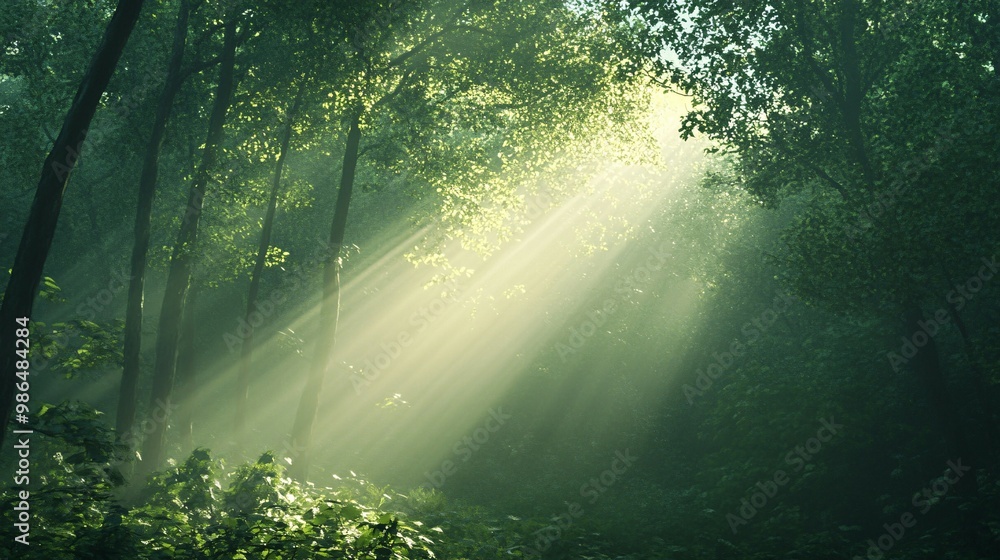 Sunlight Streaming Through a Dense Forest Canopy Sunlight Streaming Through a Dense Forest Canopy