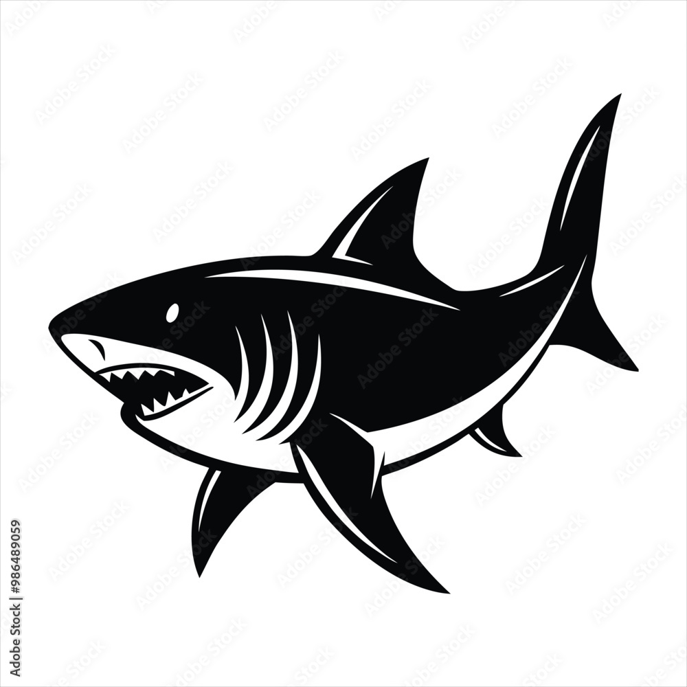 Shark silhouette vector Shark silhouette vector