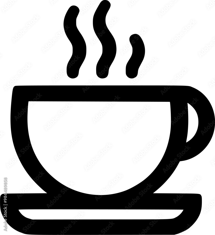 Tea cup with steam vector icon. filled flat sign for mobile concept sign, symbol, vector, art Tea cup with steam vector icon. filled flat sign for mobile concept sign, symbol, vector, art