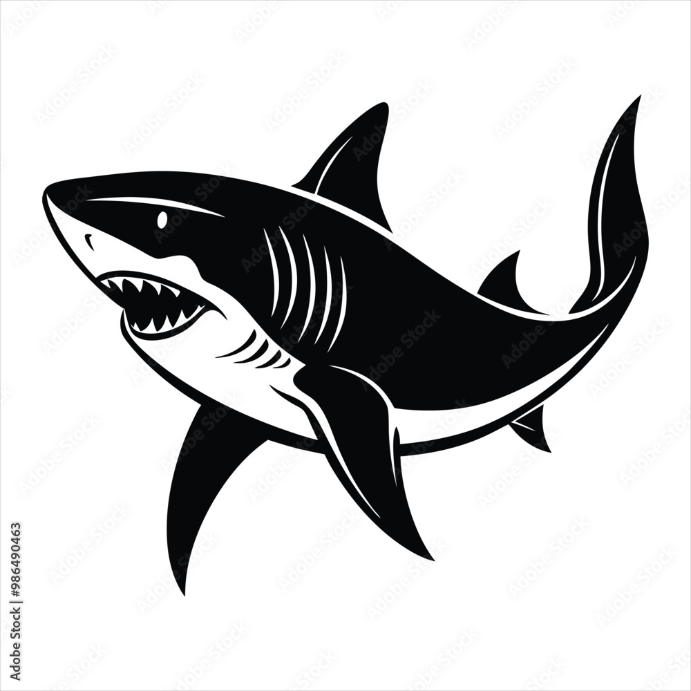 Shark silhouette vector Shark silhouette vector