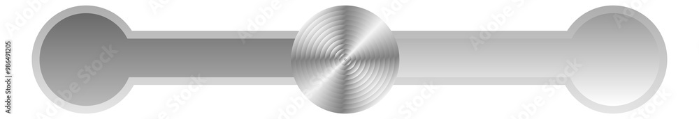 Three position toggle. Realistic switch round button Three position toggle. Realistic switch round button