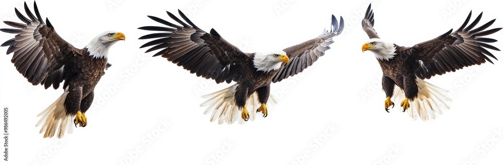 Bald Eagle symbol of USA isolated on white background Bald Eagle symbol of USA isolated on white background