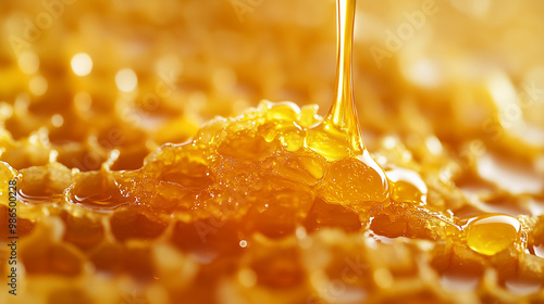 Honeycomb. Honey oozing.
 photo