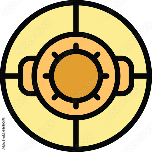Circular sewer cover featuring a central grate, allowing for drainage and access while preventing blockage