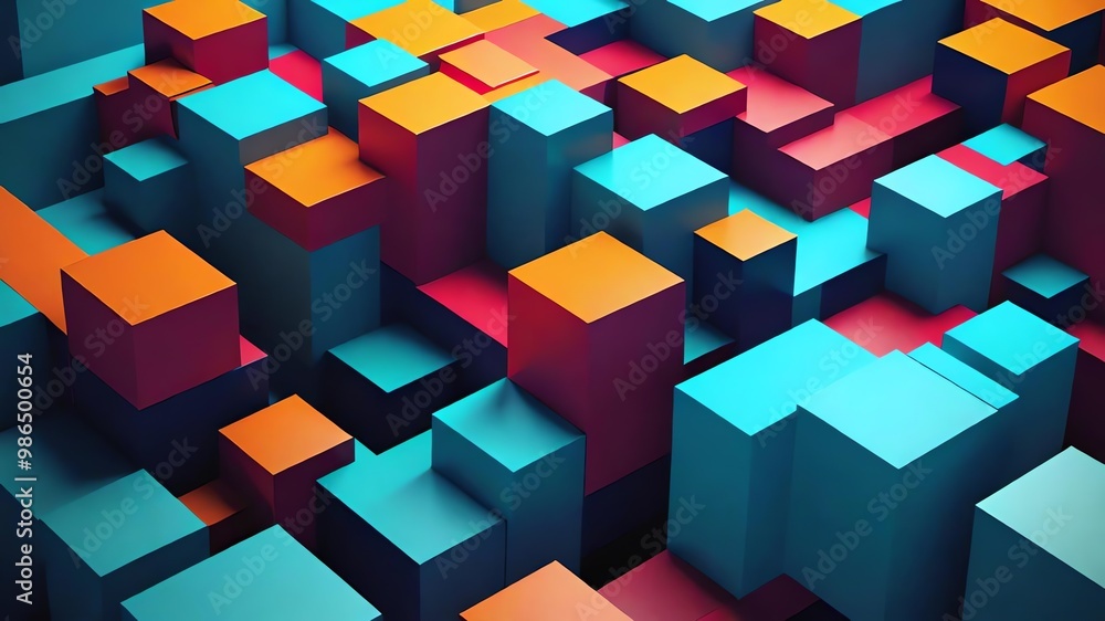 Obraz premium abstract colorful cubes background