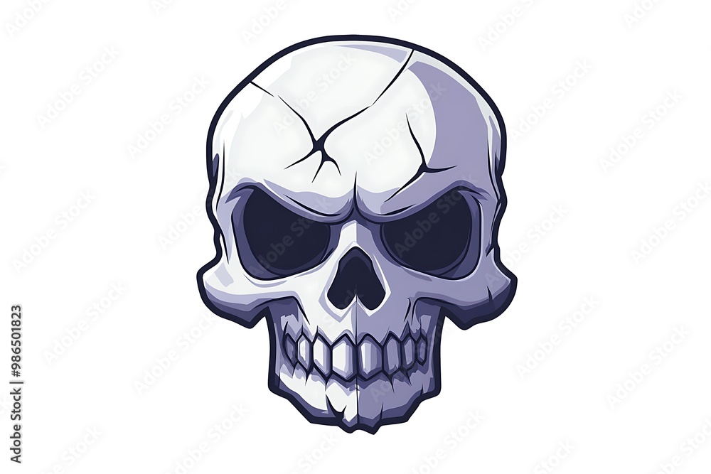 Cartoon Skull Illustration, Grim Reaper Design Cartoon Skull Illustration, Grim Reaper Design