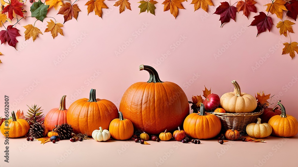 autumn leaves and pumpkins, pumpkins and autumn leaves, Thanksgiving layout, Thanksgiving copy space, fall, high definition Thanksgiving images, autumn leaves and pumpkins, pumpkins and autumn leaves, Thanksgiving layout, Thanksgiving copy space, fall, high definition Thanksgiving images,