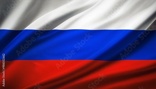 ロシアの国旗(waving national flag of Russian Federatio.) 