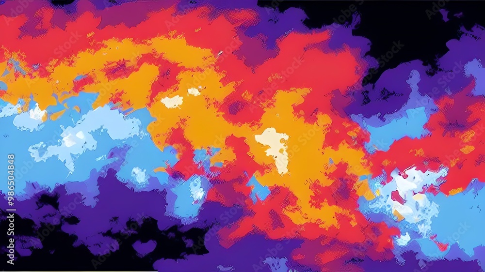 Obraz premium abstract colorful background with watercolor splashes
