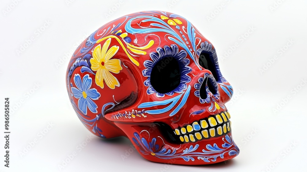 Skull painted isolated Skull painted isolated