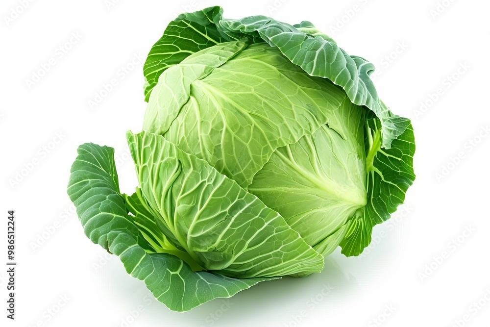 Obraz premium A fresh Cabbage isolated on white