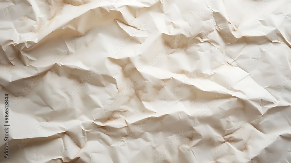 Crumpled White Paper with Brown Stains Crumpled White Paper with Brown Stains