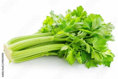 A fresh Celery isolated on white