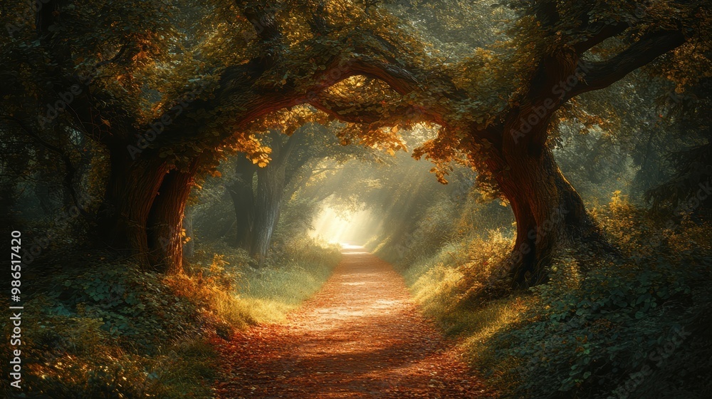 Enchanted Forest Path with Natural Archway Enchanted Forest Path with Natural Archway