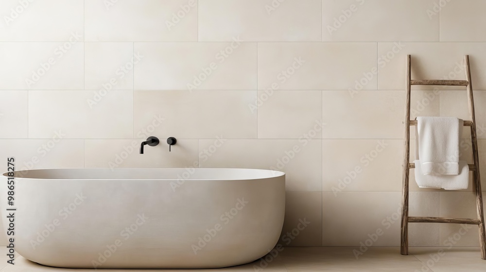 Soft beige tiles with subtle texture and seamless edges in a minimalist bathroom, minimalist bathroom tiles, natural warmth Soft beige tiles with subtle texture and seamless edges in a minimalist bathroom, minimalist bathroom tiles, natural warmth