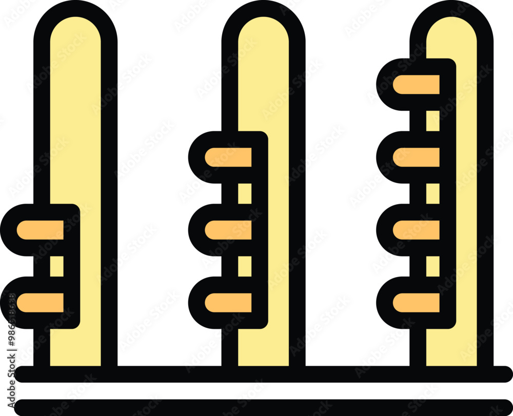 Foto Swedish wall bars showing different exercise levels icon