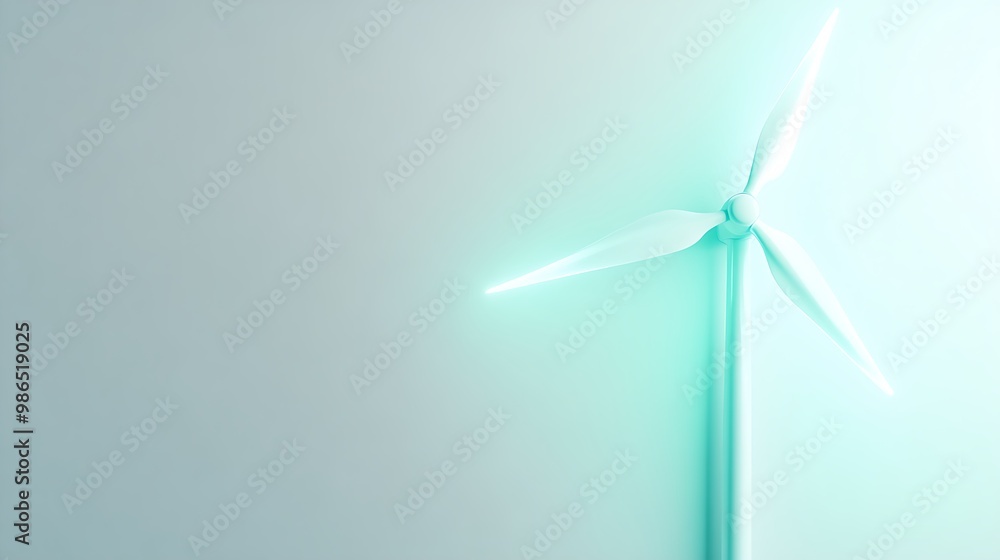 Single Wind Turbine Blade Against a Light Blue Background Single Wind Turbine Blade Against a Light Blue Background