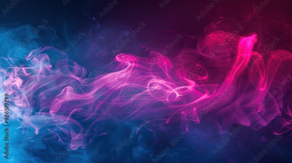 Fototapeta premium Abstract Smoke Design with Blue and Pink