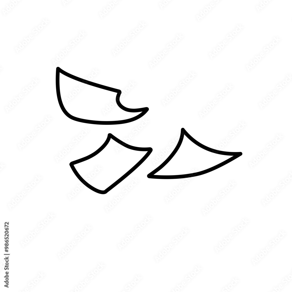 hand drawn flying paper hand drawn flying paper