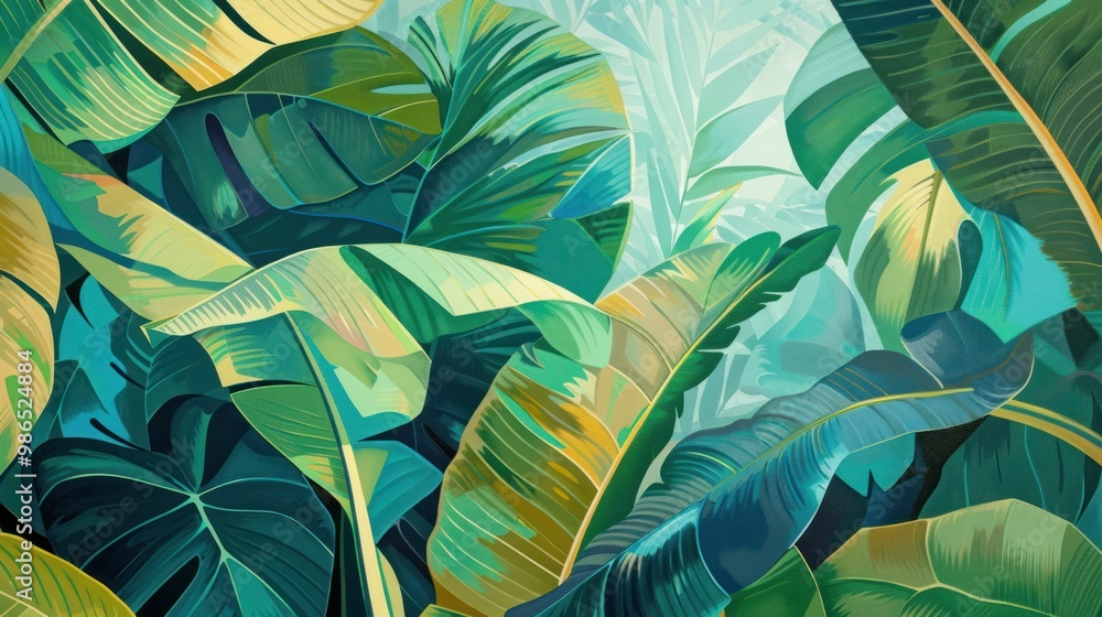 Tropical Leaves Artwork Tropical Leaves Artwork