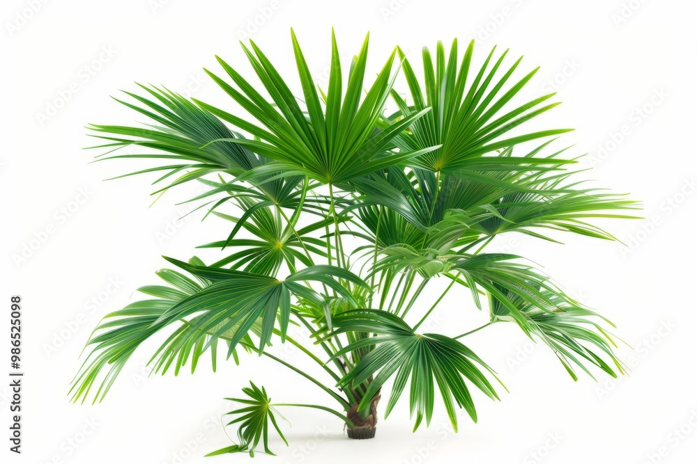 A fresh pindo palm isolated on white A fresh pindo palm isolated on white