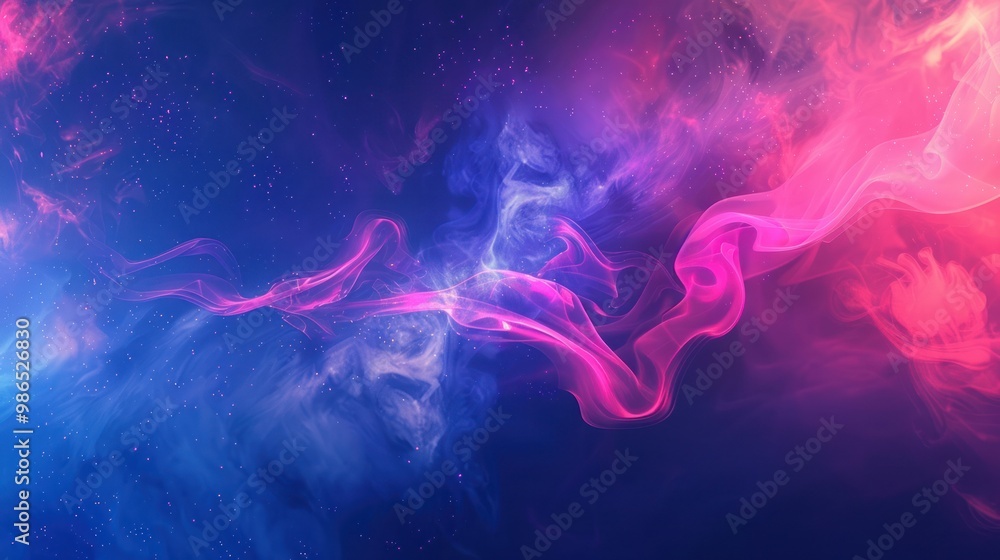 Abstract Nebula with Pink and Blue Smoke Abstract Nebula with Pink and Blue Smoke
