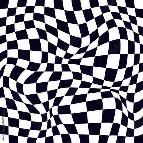 Psychedelic checkerboard pattern