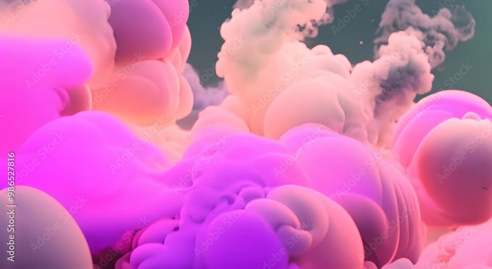 Playful and vibrant pastel smoke floats and bounces creating a sense of joy and happiness 4k animation Playful and vibrant pastel smoke floats and bounces creating a sense of joy and happiness 4k animation