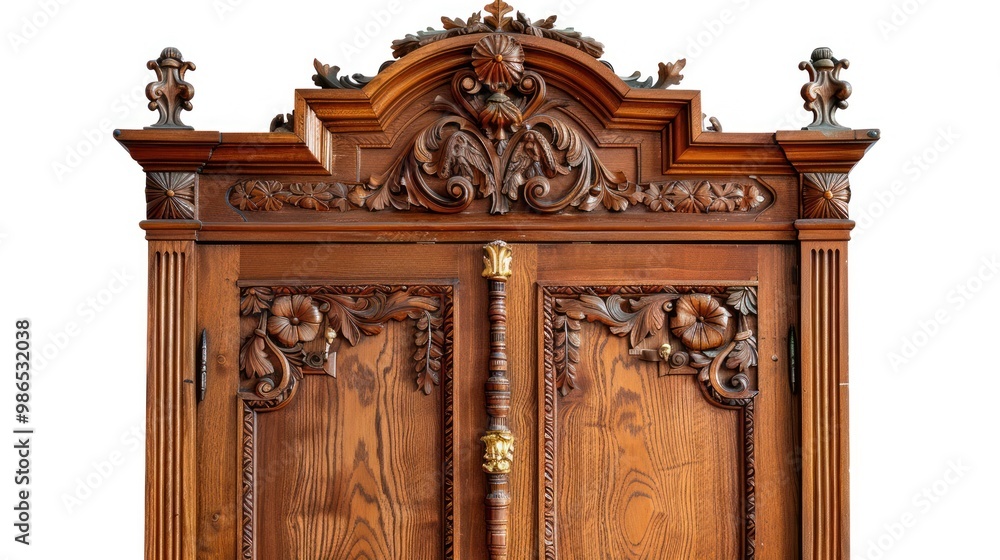 Ornate Wooden Cabinet with Intricate Carving Ornate Wooden Cabinet with Intricate Carving