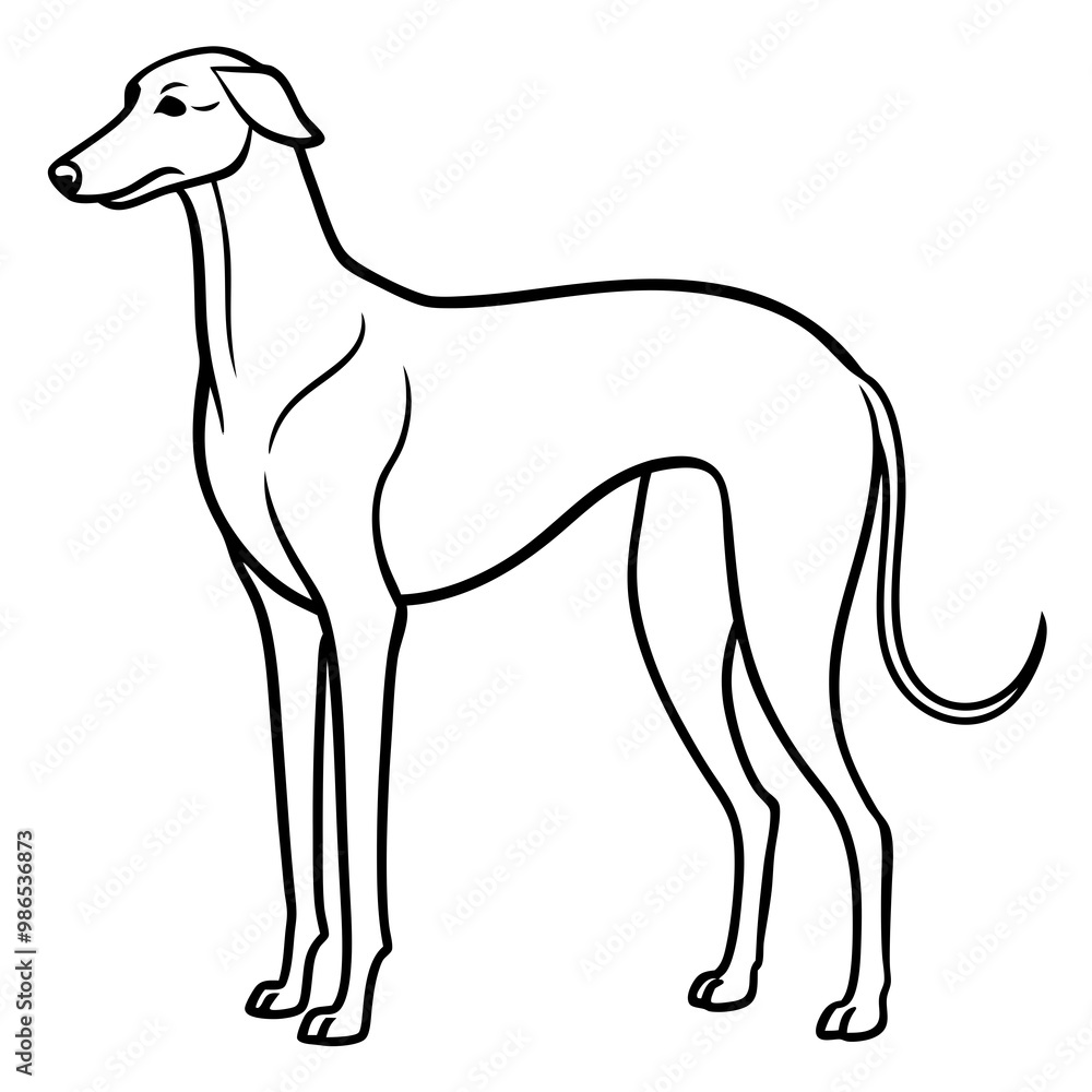Elegant Great Dane Tall, Proud, and Slim Vector Art