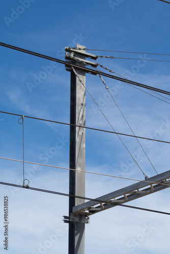 Wallpaper Mural Overhead Power Line Infrastructure for Trains | Railway Electrification System Torontodigital.ca