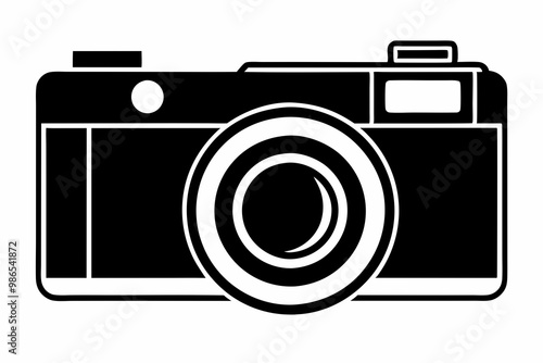 Camera Silhouette Vector Illustration for Photography and Design Projects