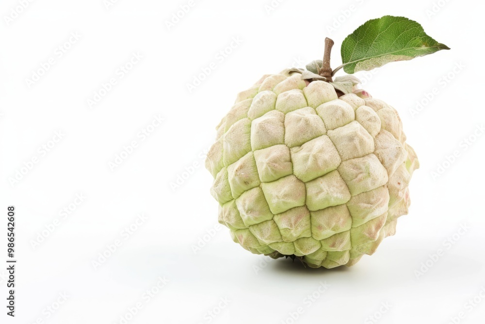 Fototapeta premium A fresh sugar apple isolated on white