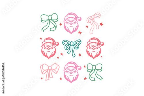 Christmas Coquette Bow SVG T shirt Design
