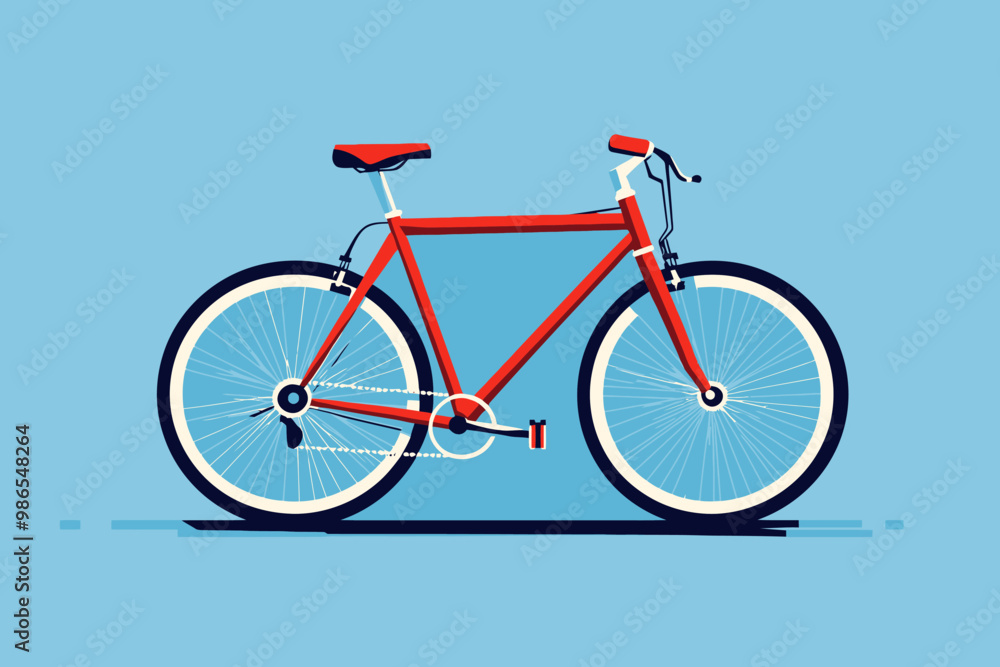 Red Bicycle Illustration Red Bicycle Illustration