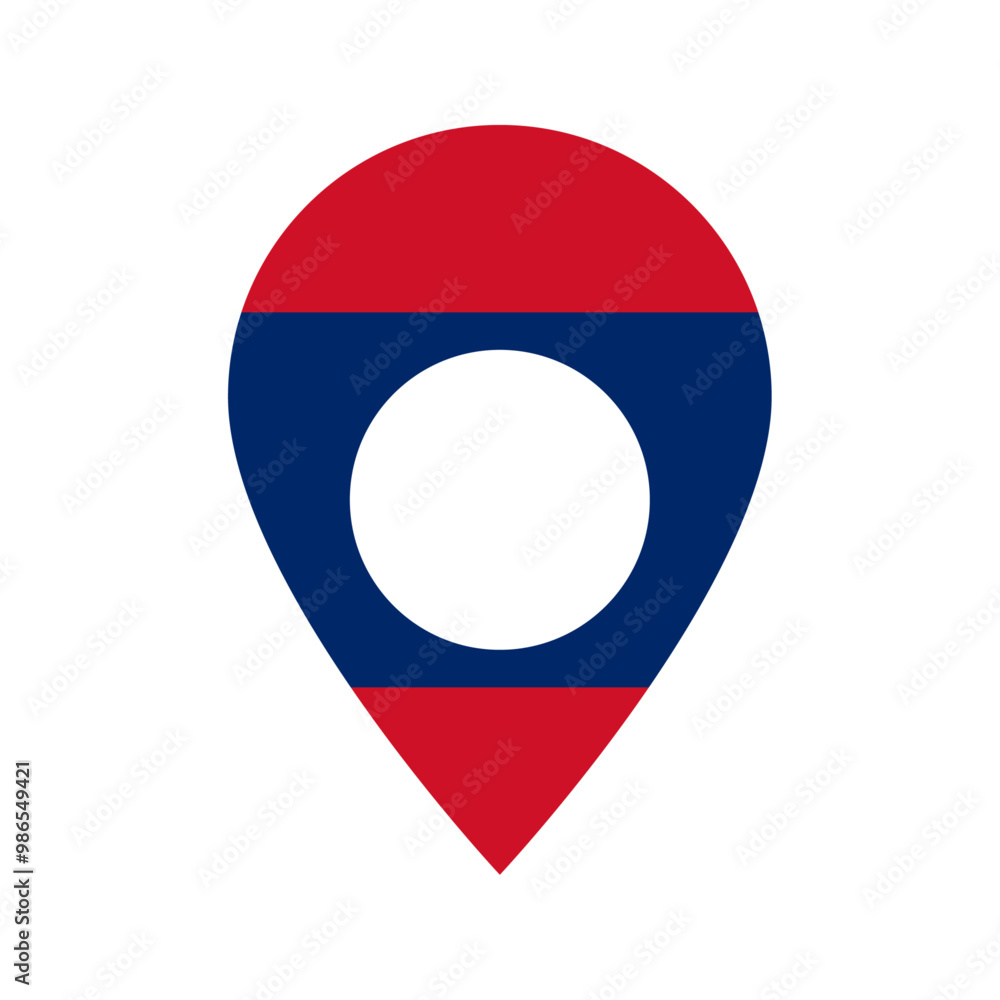 Laos flag location icon Laos flag location icon