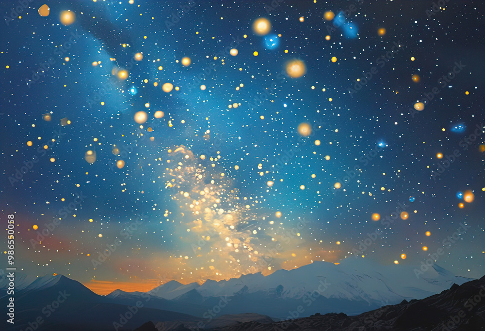 Art painting, starry background, painting for interior decoration Art painting, starry background, painting for interior decoration