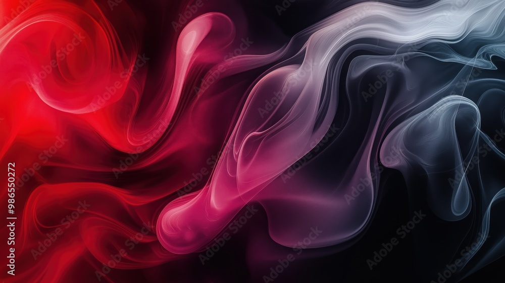 An abstract image featuring vibrant red and white smoke swirling against a dark background. An abstract image featuring vibrant red and white smoke swirling against a dark background.