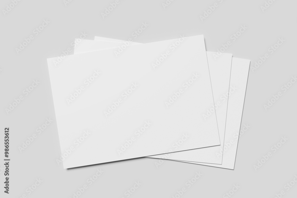 Blank A5 landscape flyer for mockup Blank A5 landscape flyer for mockup